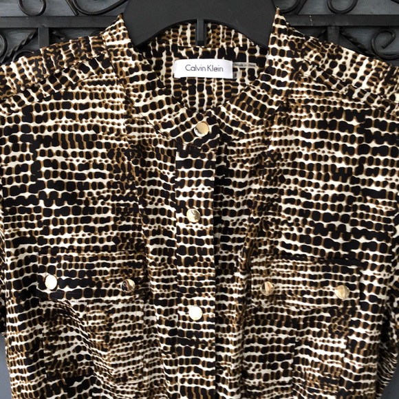 Calvin Klein Print Dress 8 - Picture 2 of 2